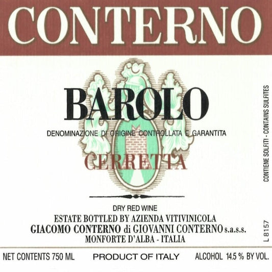 Giacomo Conterno Cerretta Barolo 2019