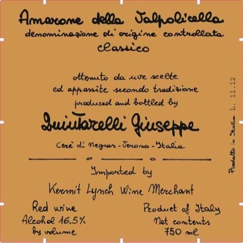 Quintarelli Amarone della Valpolicella Classico 2012