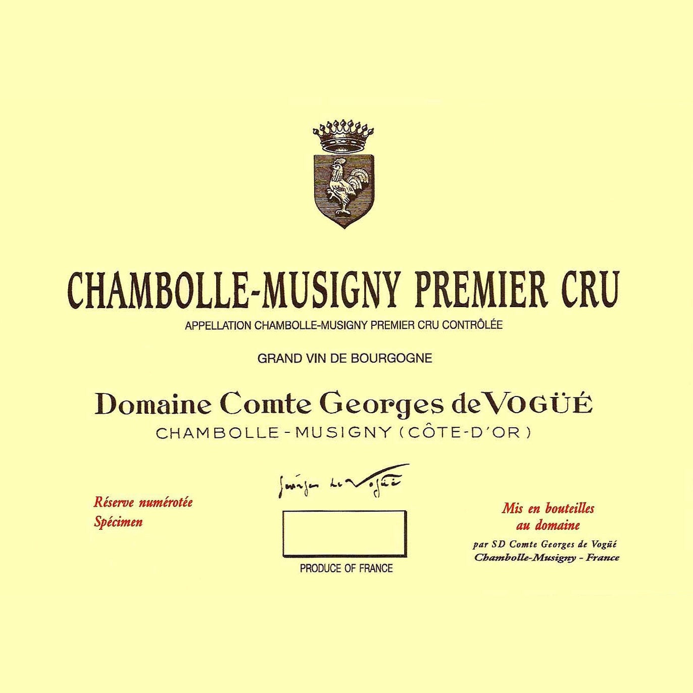 Comte Georges de Vogue Chambolle-Musigny Premier Cru 2020