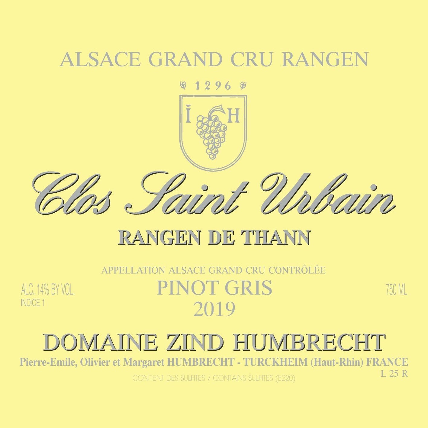 Zind-Humbrecht Pinot Gris Rangen de Thann Clos Saint Urbain 2019